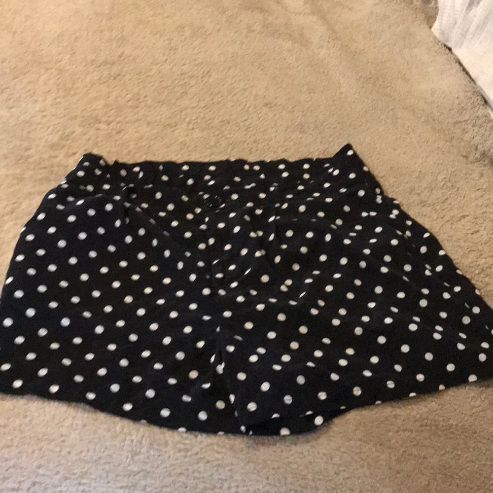 Black with white polka dots